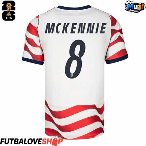 Dres Spojené štáty Weston McKennie #8 Domáci MS 2026 Krátky Rukáv